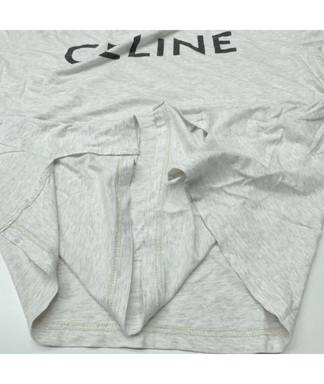 CELINE Серая хлопковая футболка, фото 3