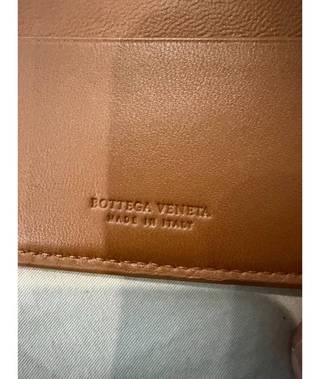BOTTEGA VENETA Бежевый кожаный кошелек, фото 3