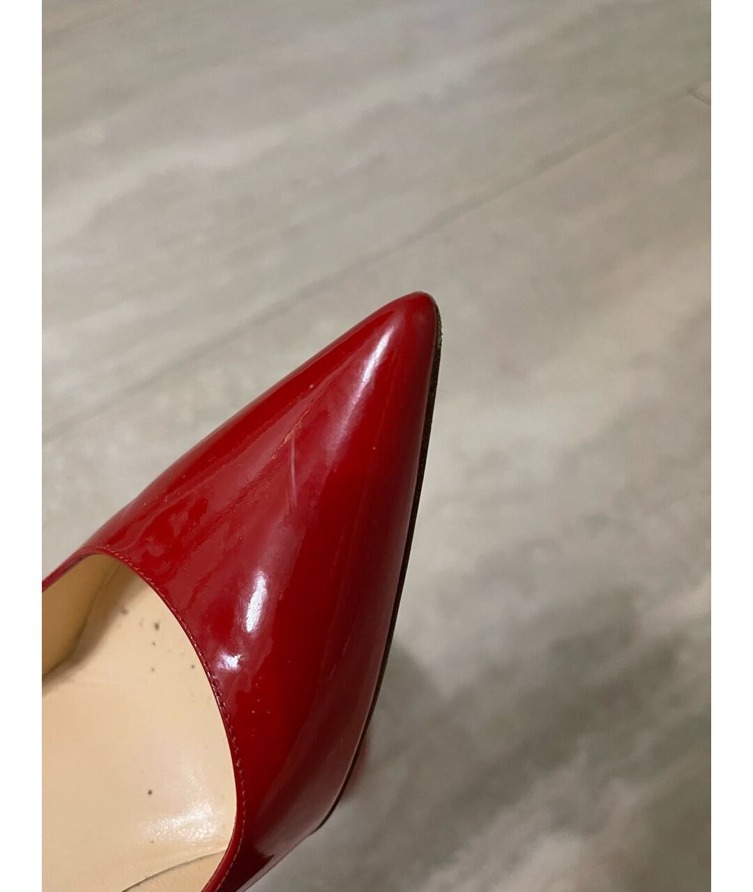 CHRISTIAN LOUBOUTIN Красные туфли из лакированной кожи, фото 6