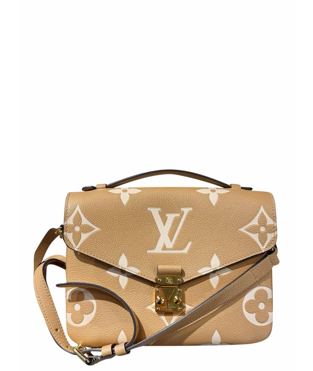 LOUIS VUITTON Бежевая кожаная сумка через плечо, фото 1