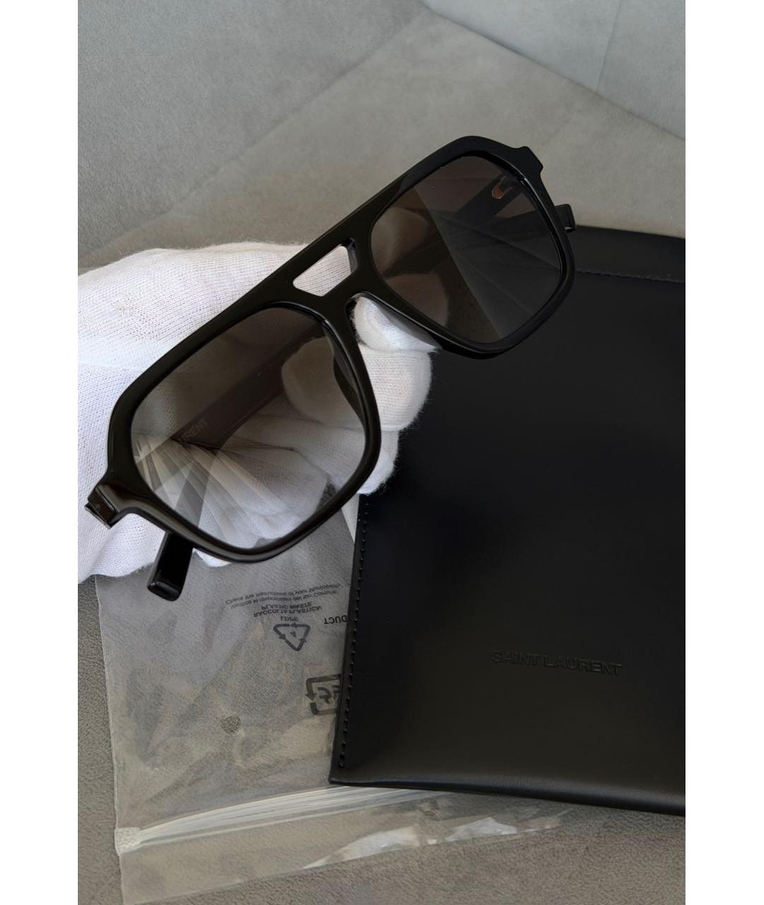 SAINT LAURENT Черные солнцезащитные очки, фото 2