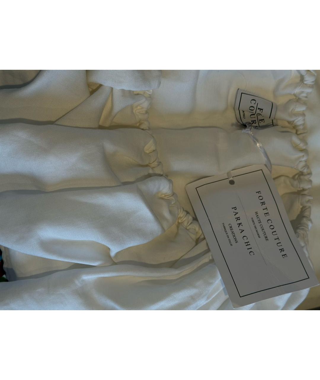 FORTE COUTURE Белая хлопковая футболка, фото 4