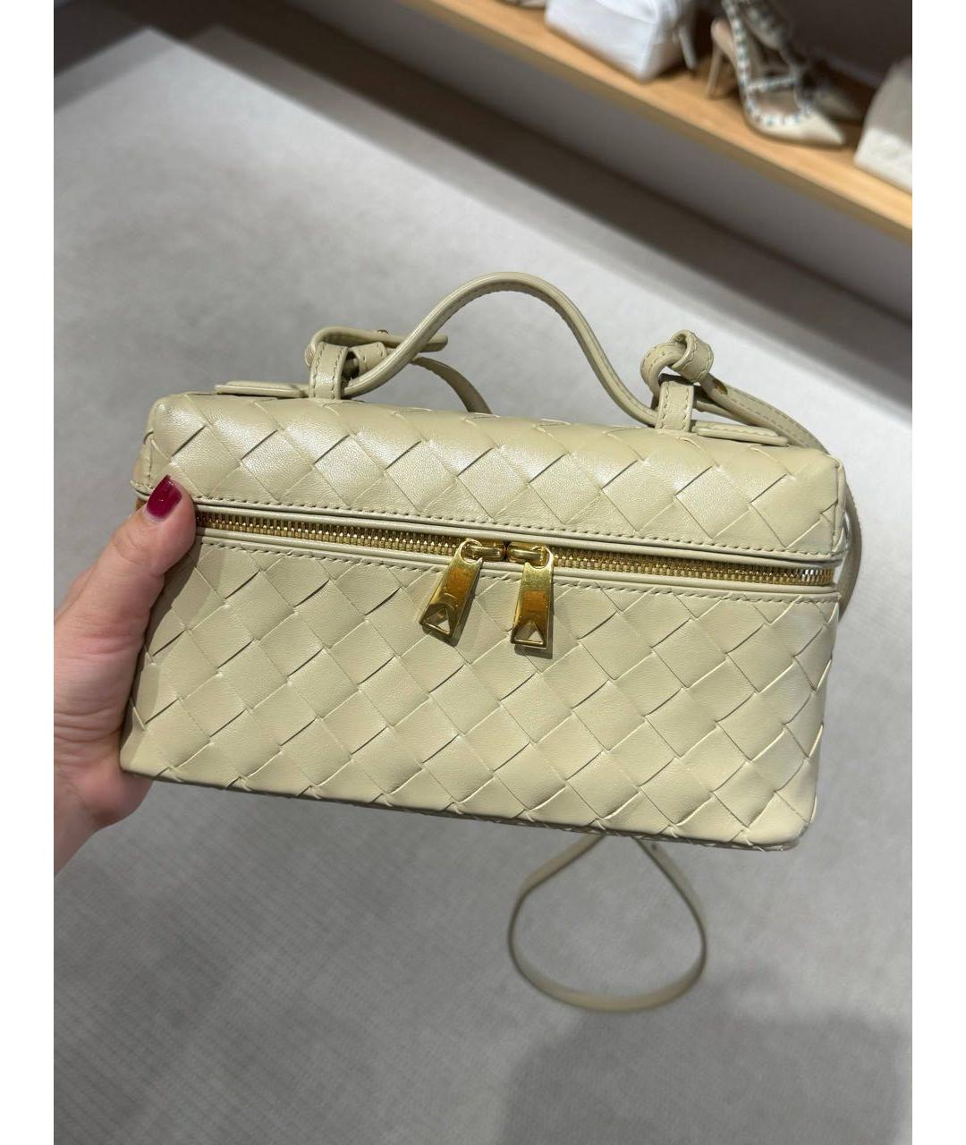 BOTTEGA VENETA Желтая кожаная сумка через плечо, фото 7