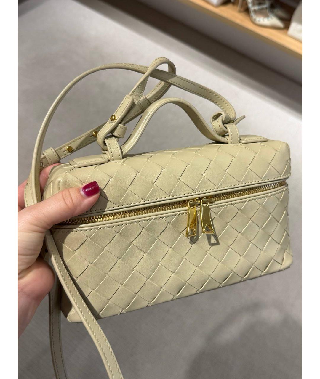 BOTTEGA VENETA Желтая кожаная сумка через плечо, фото 5