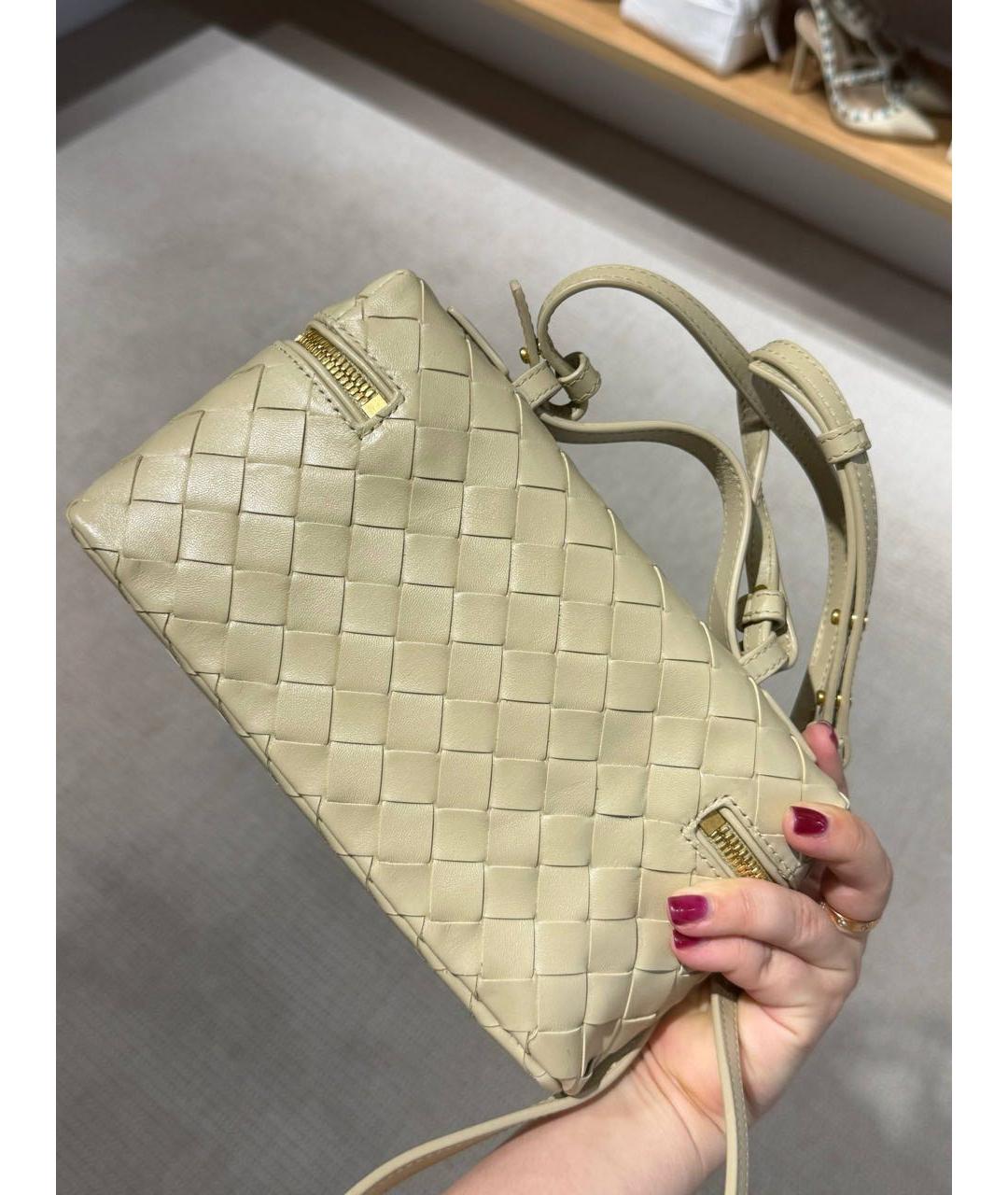 BOTTEGA VENETA Желтая кожаная сумка через плечо, фото 4