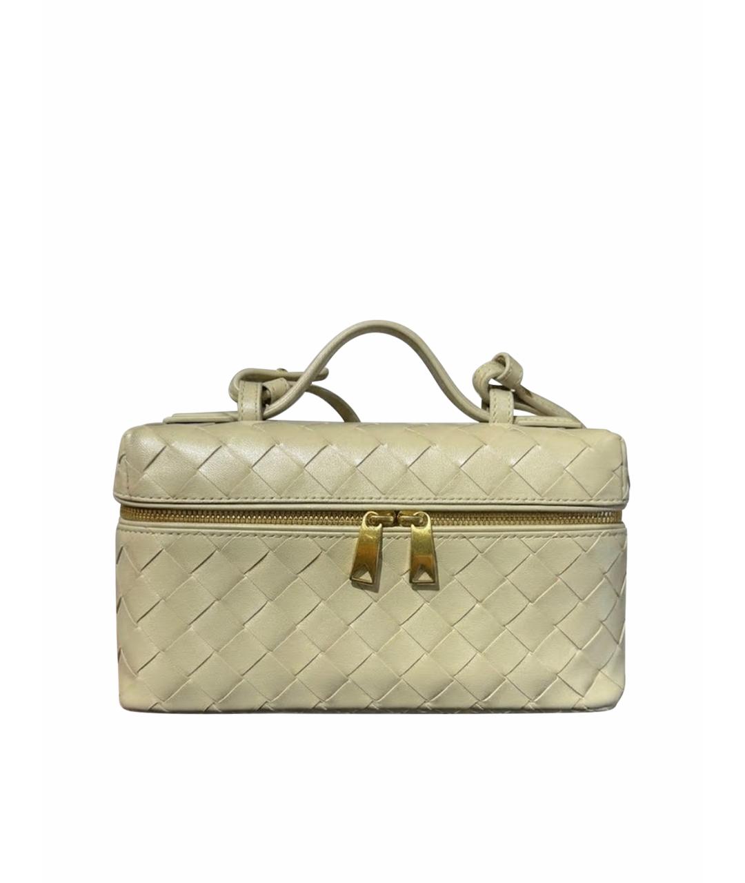 BOTTEGA VENETA Желтая кожаная сумка через плечо, фото 1