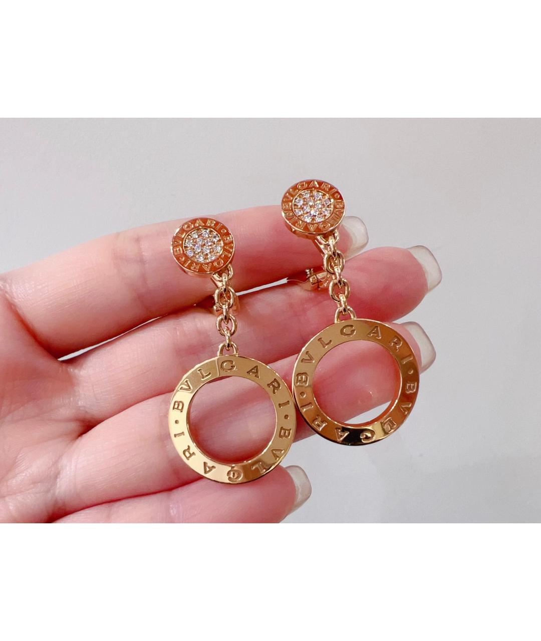 BVLGARI Золотые серьги из розового золота, фото 3