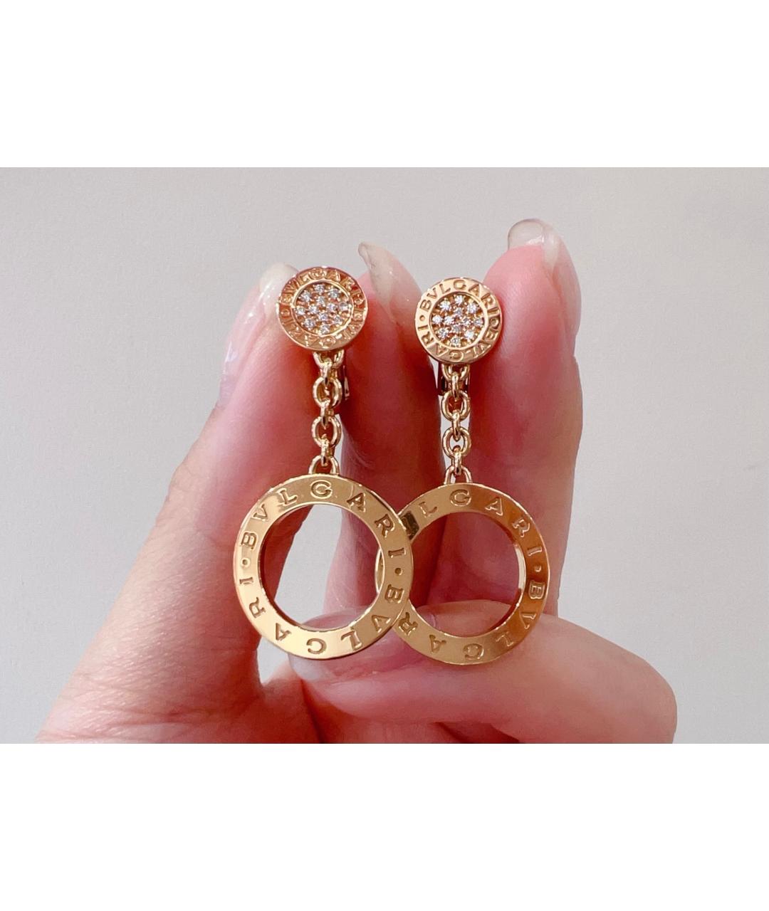 BVLGARI Золотые серьги из розового золота, фото 10