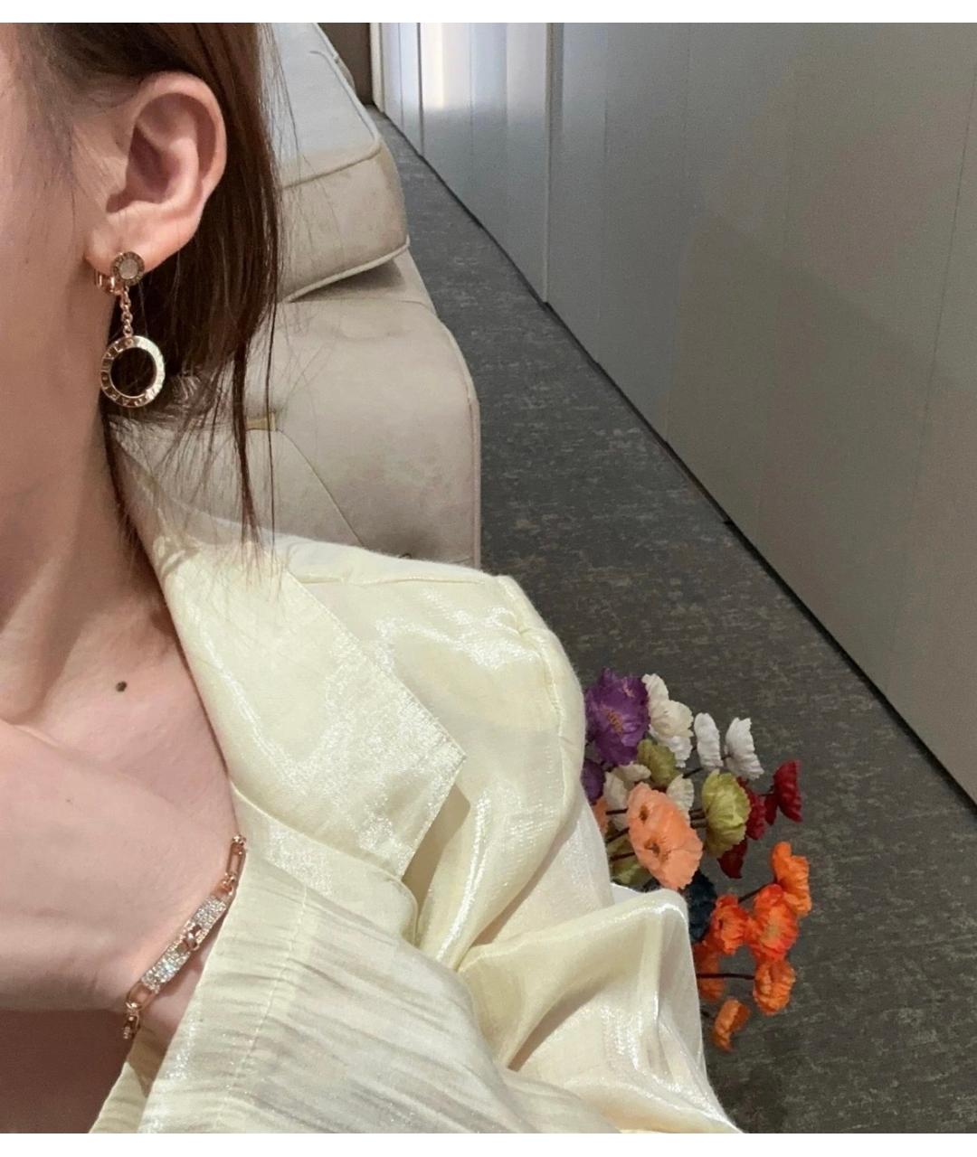 BVLGARI Золотые серьги из розового золота, фото 8