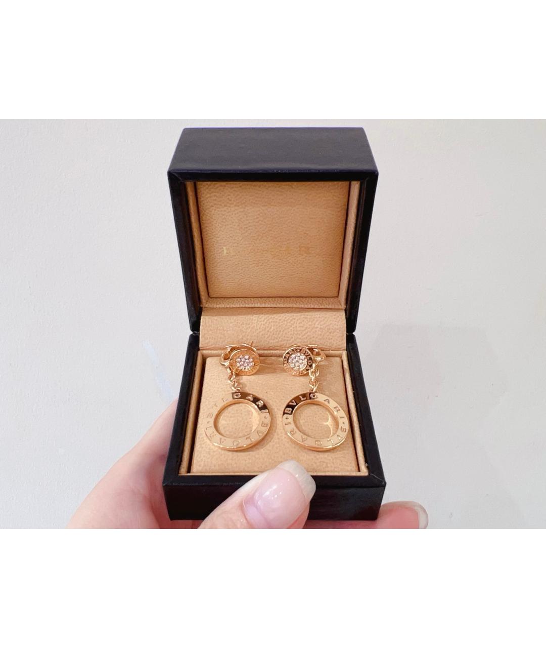 BVLGARI Золотые серьги из розового золота, фото 2