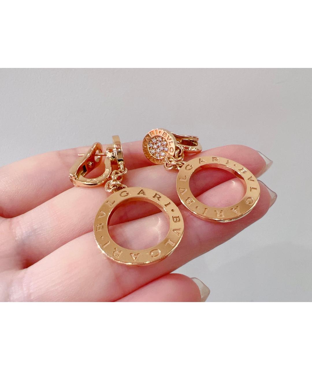BVLGARI Золотые серьги из розового золота, фото 5