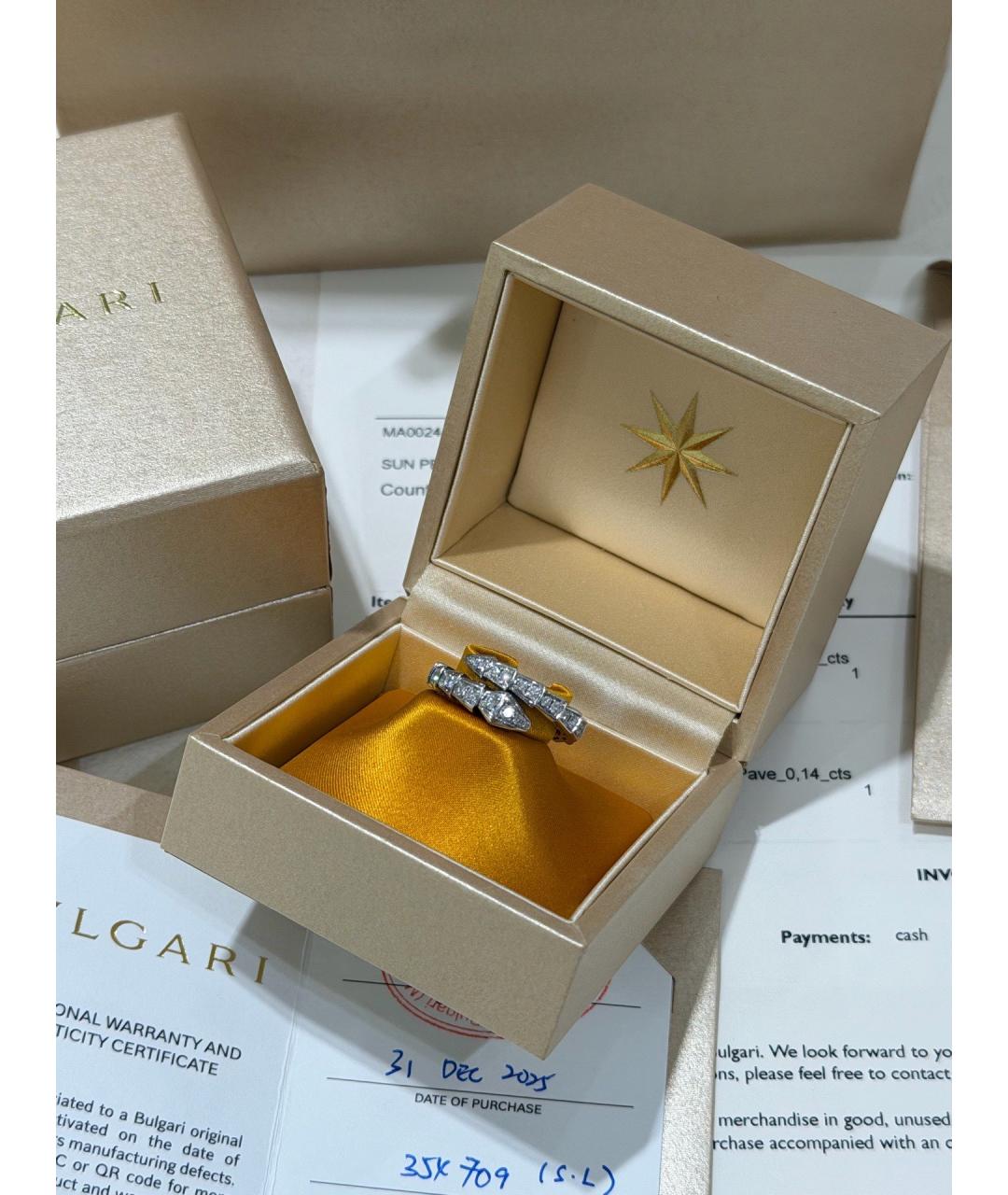 BVLGARI Серебряное кольцо из белого золота, фото 9