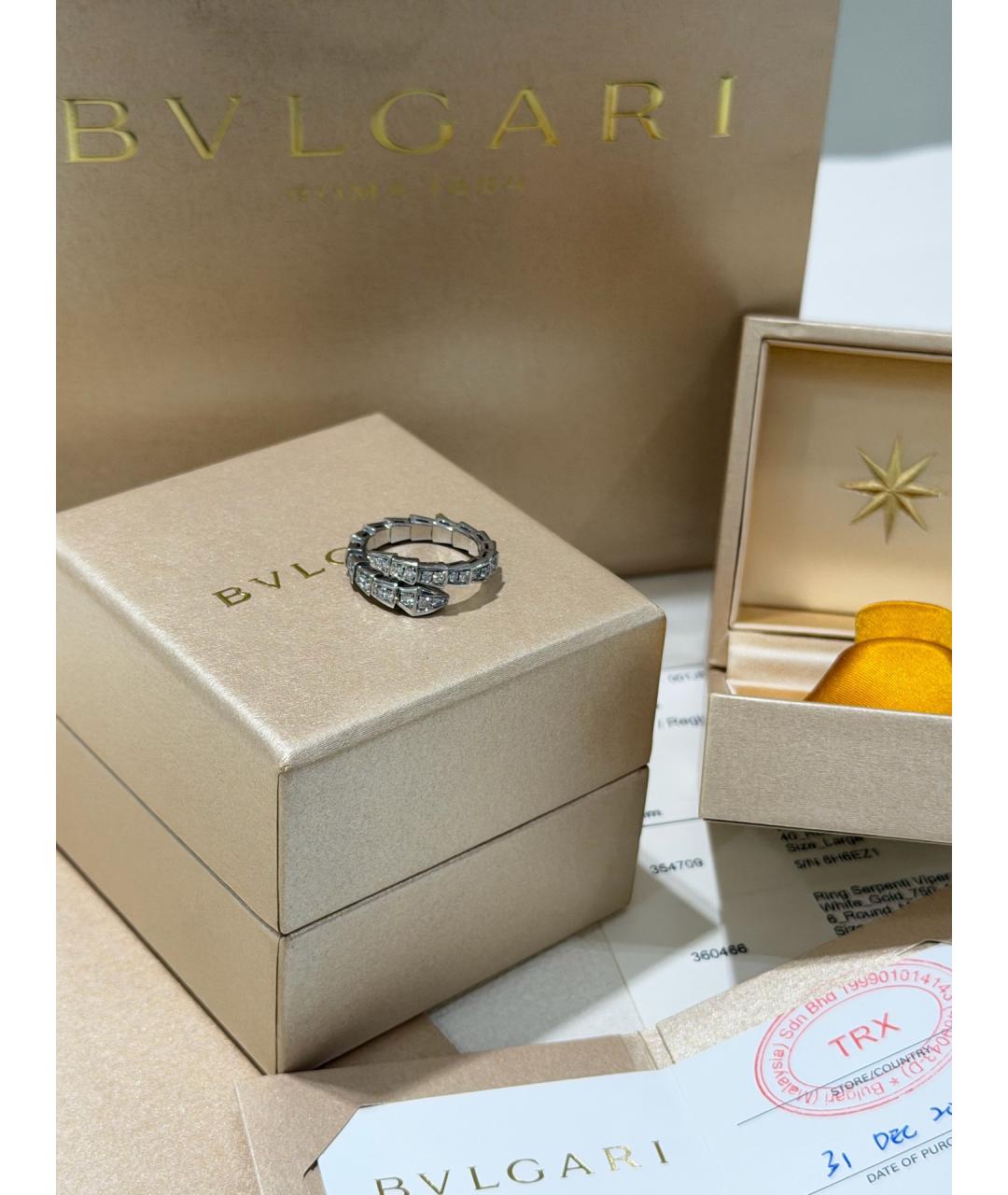 BVLGARI Серебряное кольцо из белого золота, фото 7