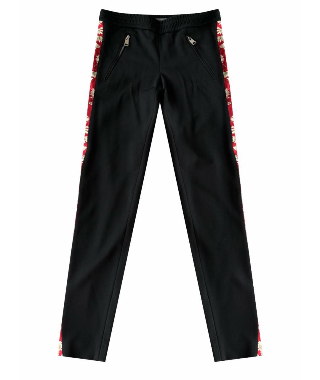 ALEXANDER MCQUEEN Черные хлопковые прямые брюки, фото 1