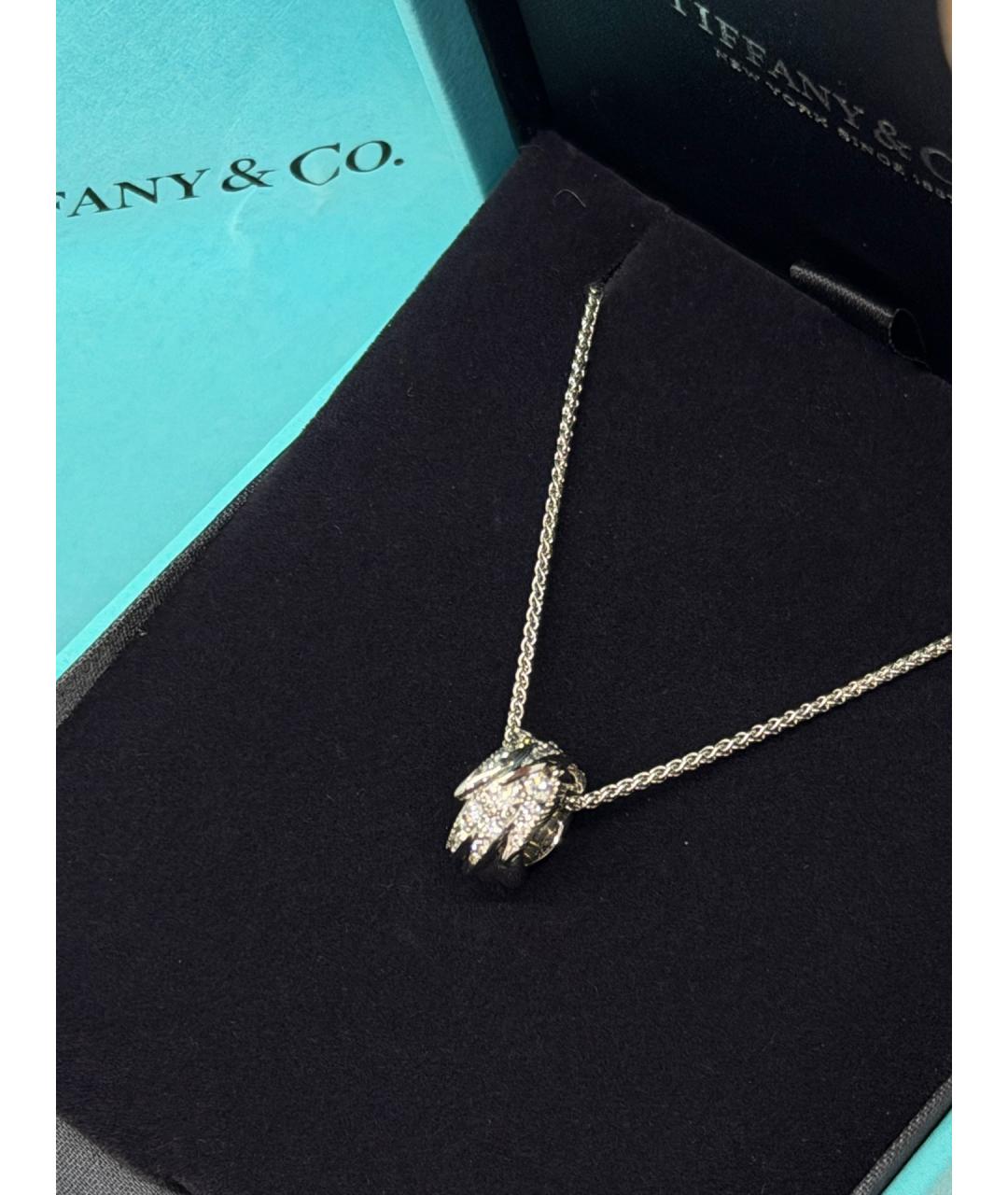 TIFFANY&CO Серебряная платиновая подвеска, фото 5
