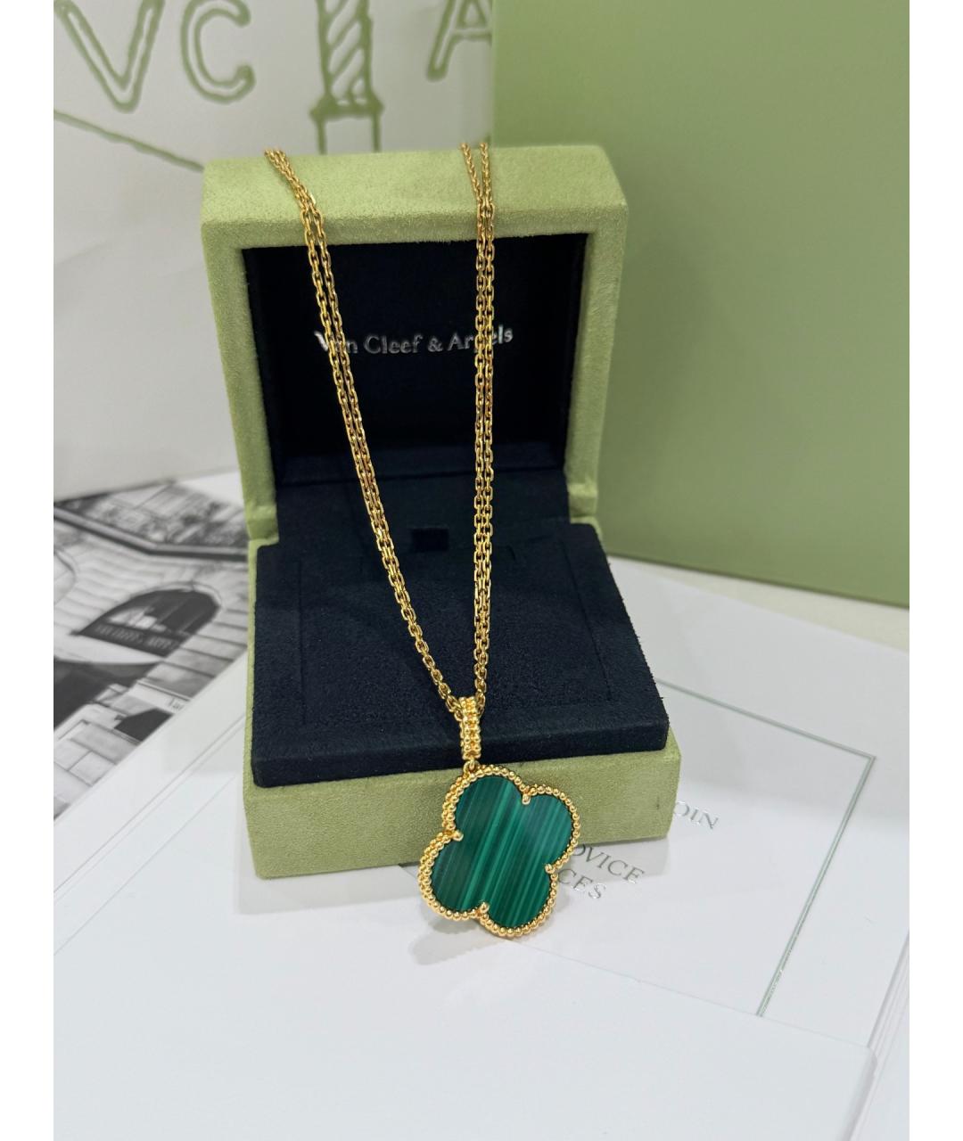 VAN CLEEF & ARPELS Зеленое колье из розового золота, фото 5