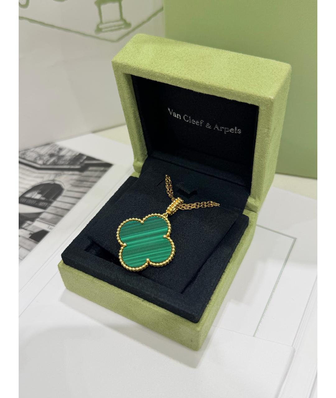 VAN CLEEF & ARPELS Зеленое колье из розового золота, фото 4