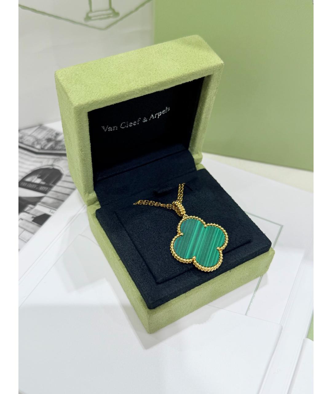 VAN CLEEF & ARPELS Зеленое колье из розового золота, фото 2