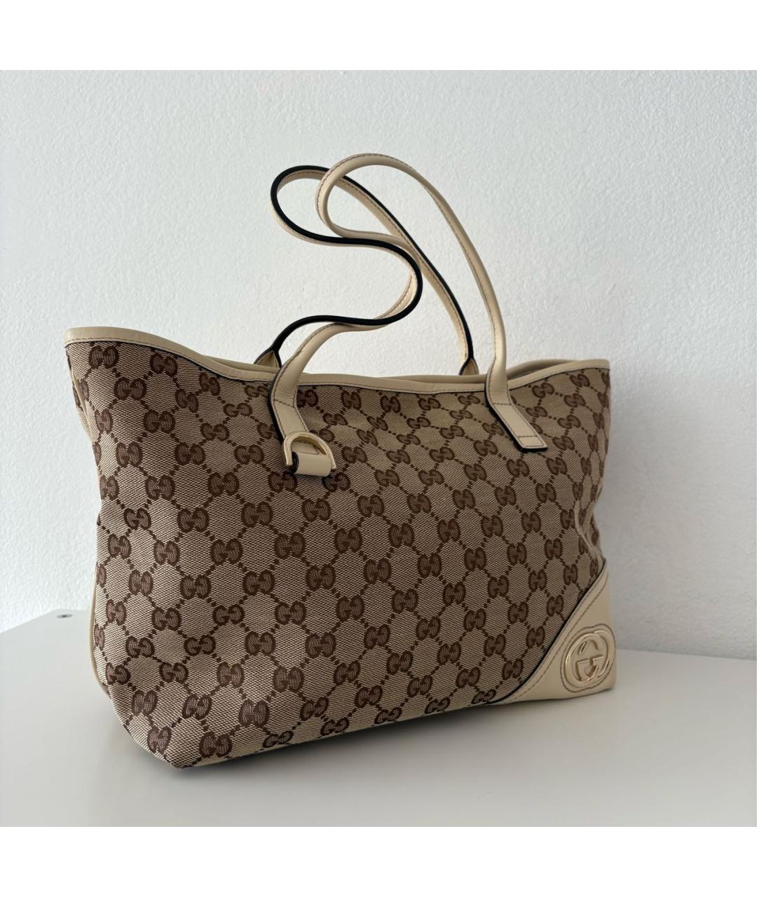 GUCCI Бежевая сумка тоут, фото 2