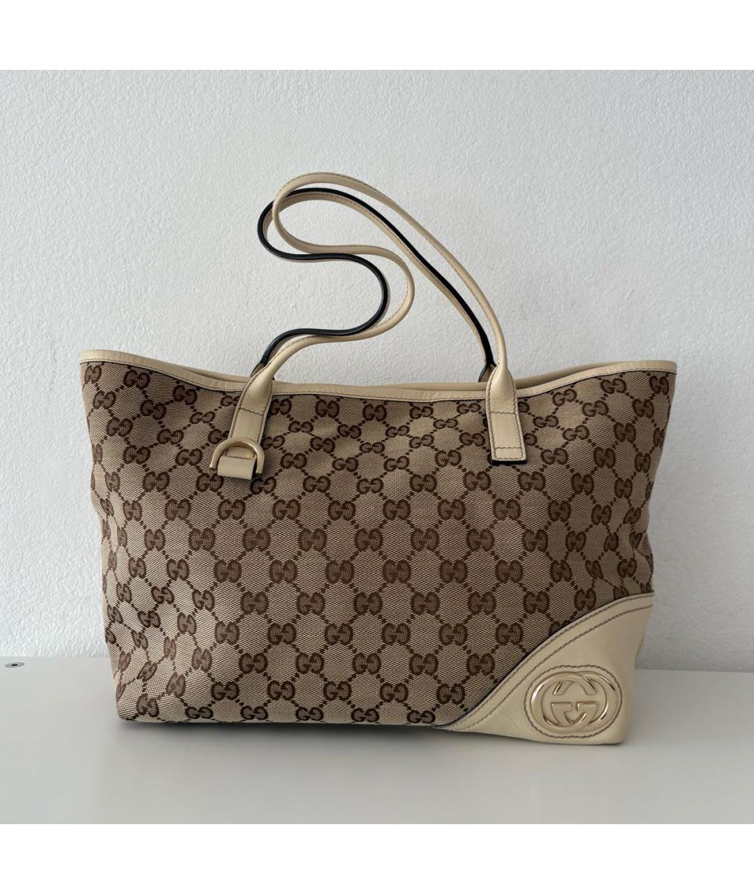 GUCCI Бежевая сумка тоут, фото 7