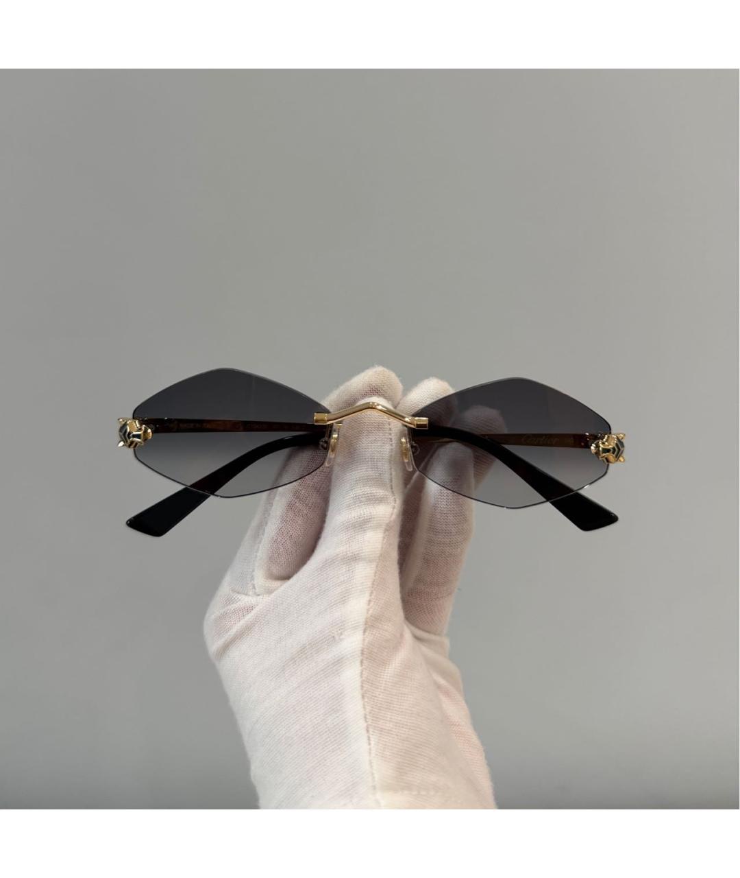 CARTIER Серые металлические солнцезащитные очки, фото 5