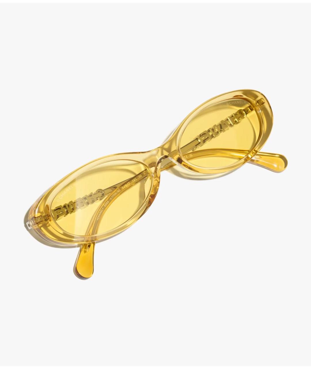 CHANEL Желтые пластиковые солнцезащитные очки, фото 2
