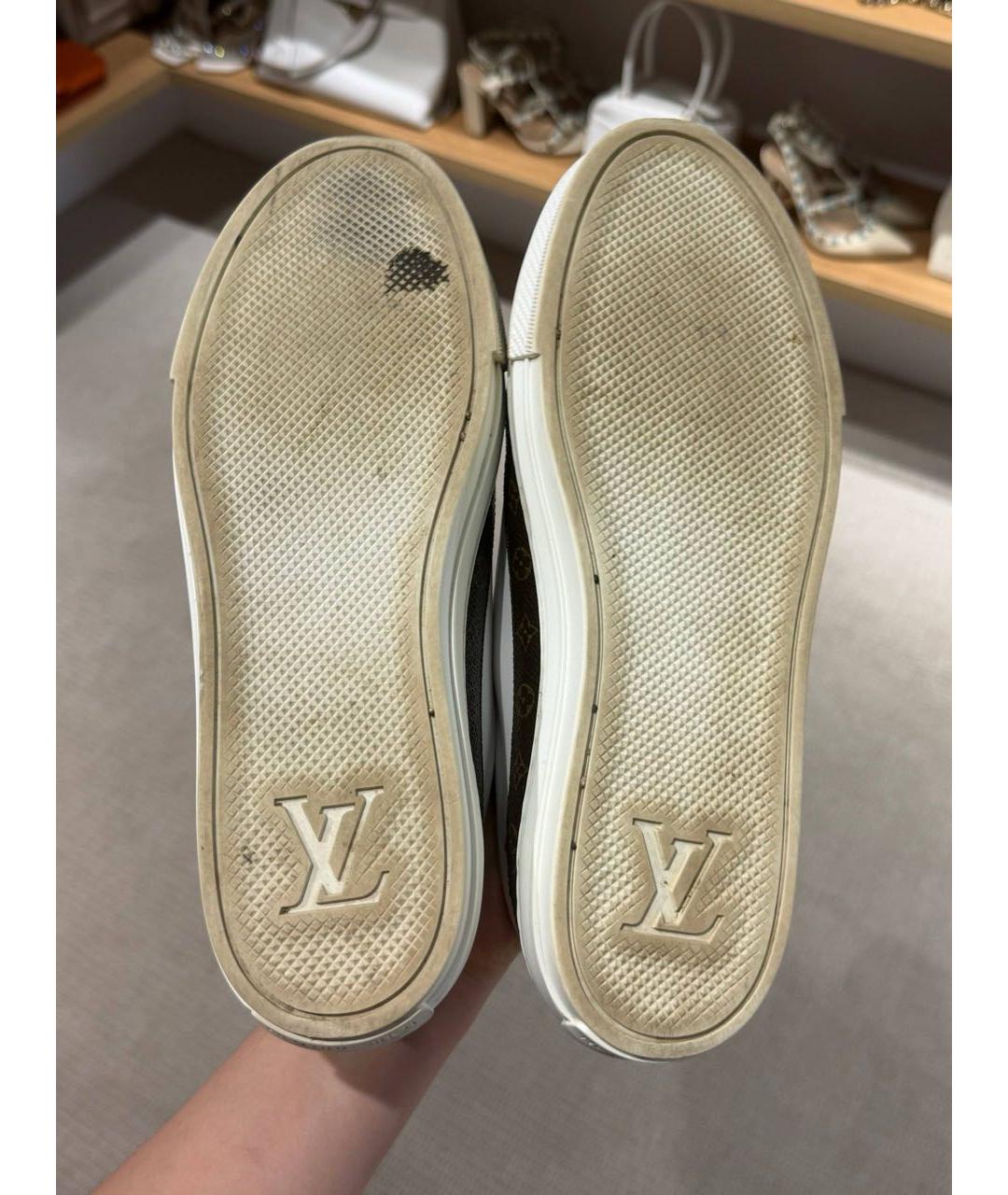 LOUIS VUITTON Белые кожаные кеды, фото 6