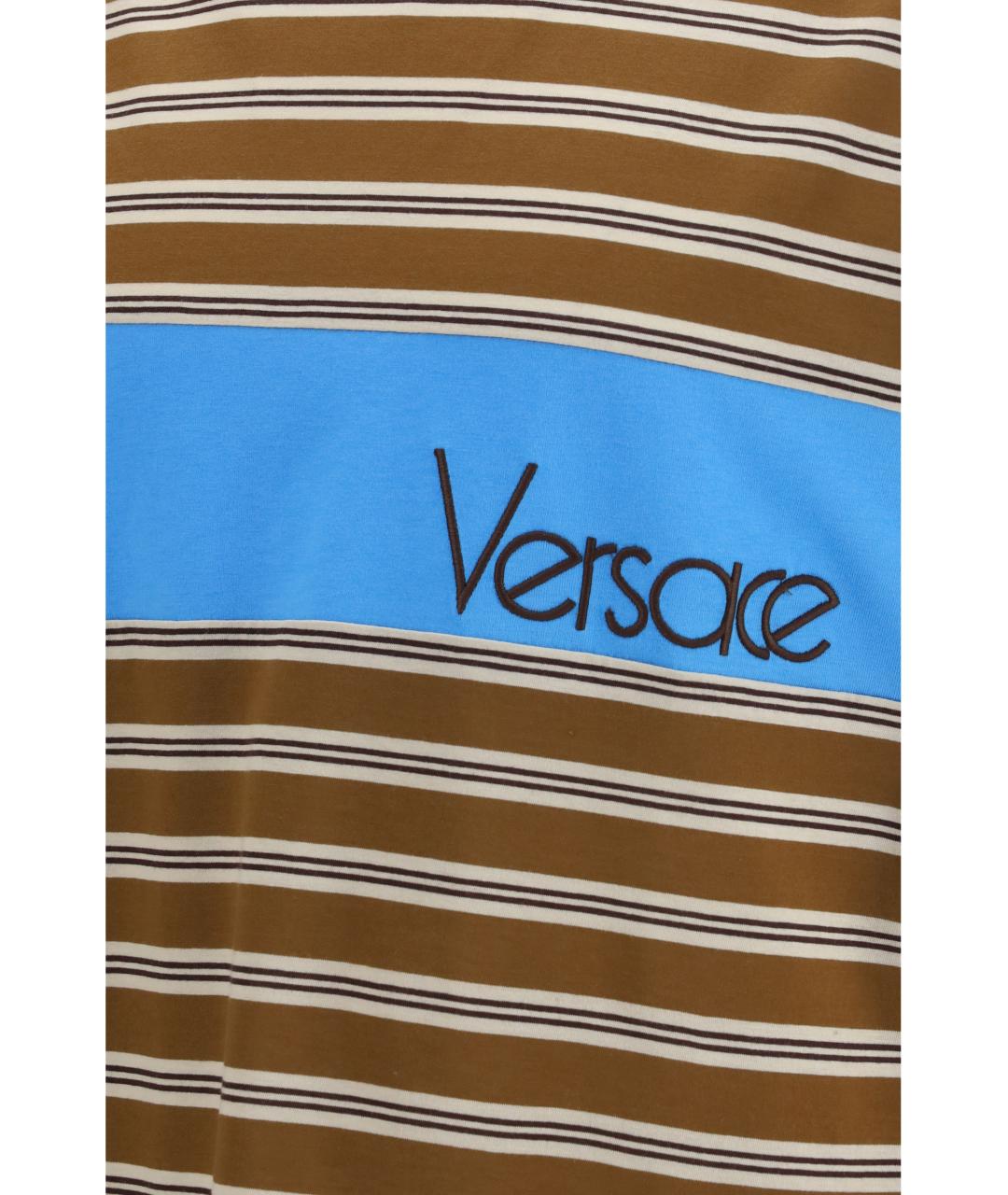VERSACE Мульти хлопковая футболка, фото 3