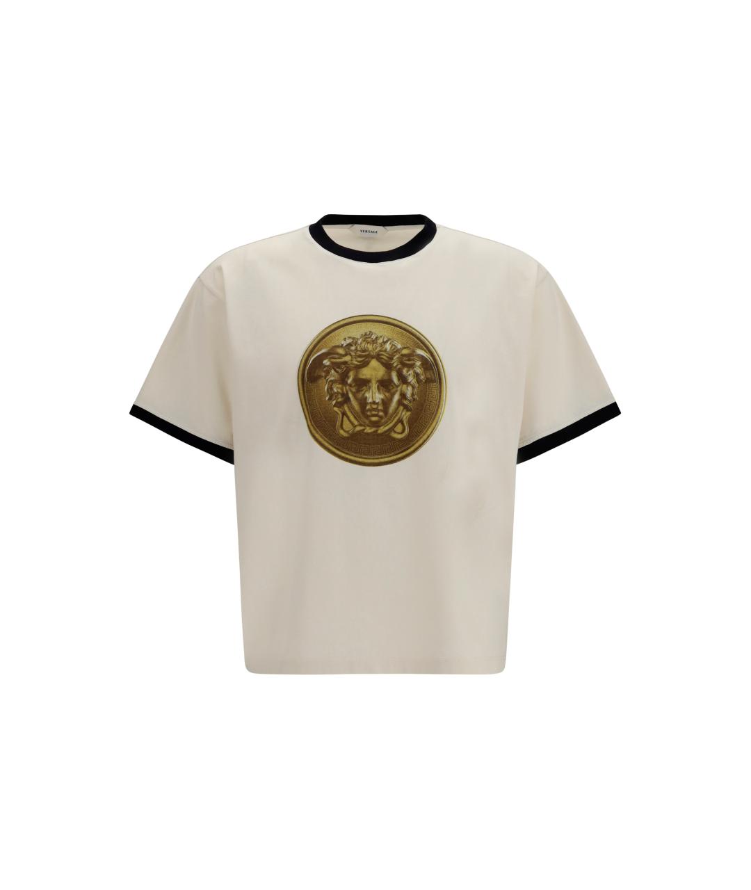 VERSACE Белая хлопковая футболка, фото 1