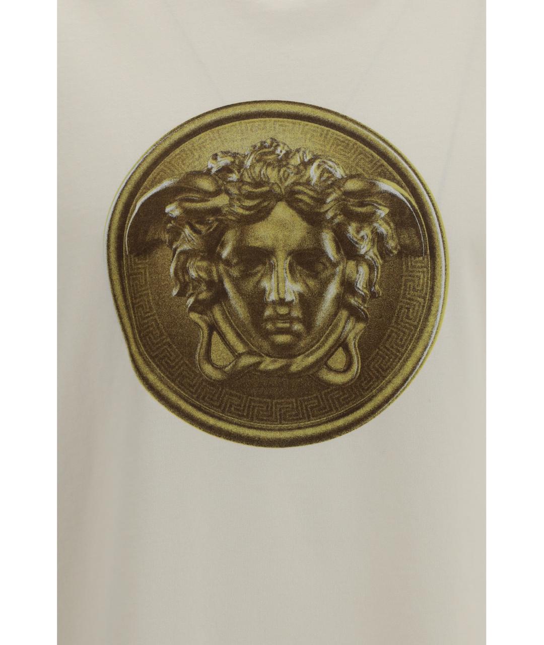 VERSACE Белая хлопковая футболка, фото 3