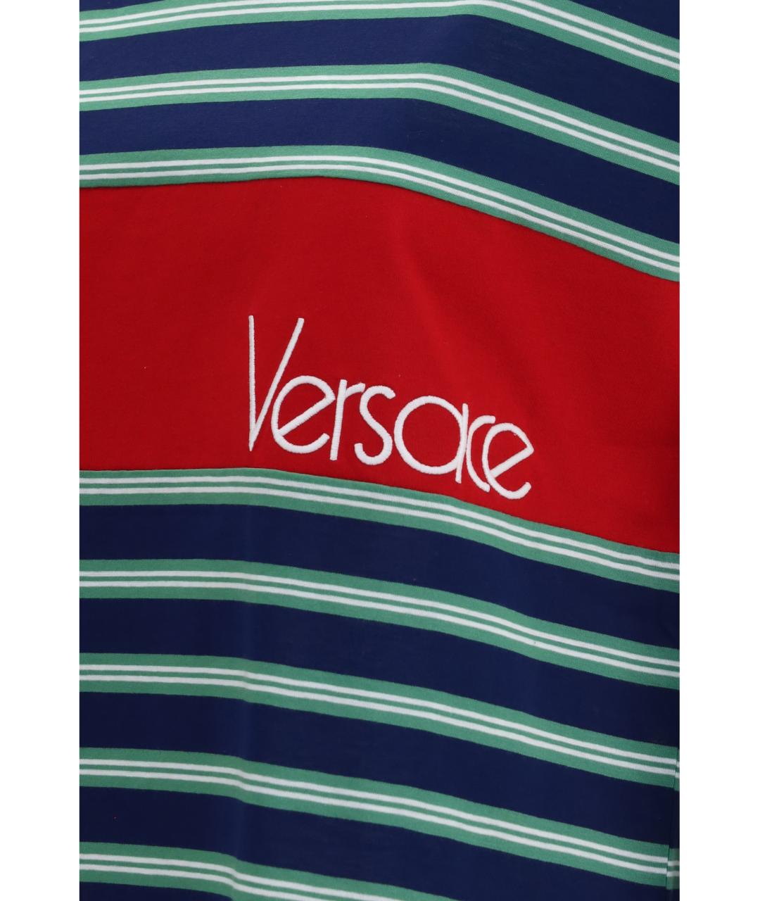 VERSACE Мульти хлопковая футболка, фото 3