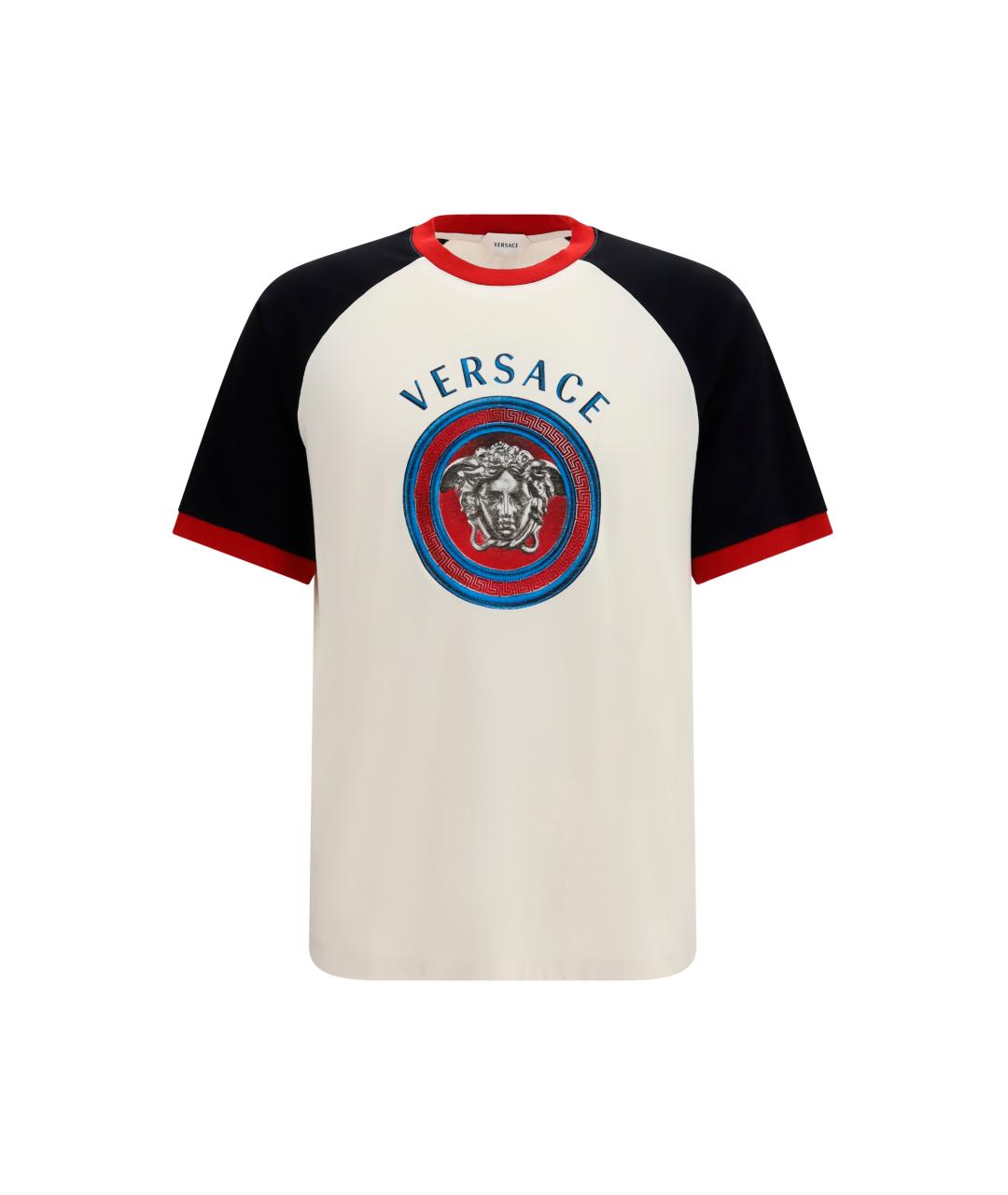 VERSACE Белая хлопковая футболка, фото 1