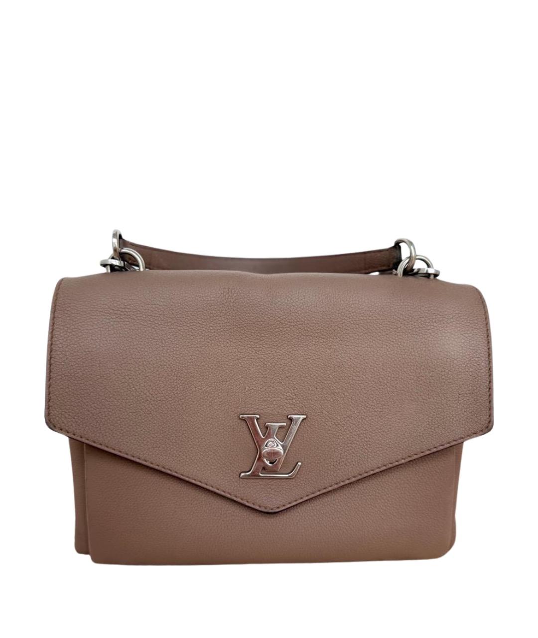 LOUIS VUITTON Коричневая кожаная сумка с короткими ручками, фото 1