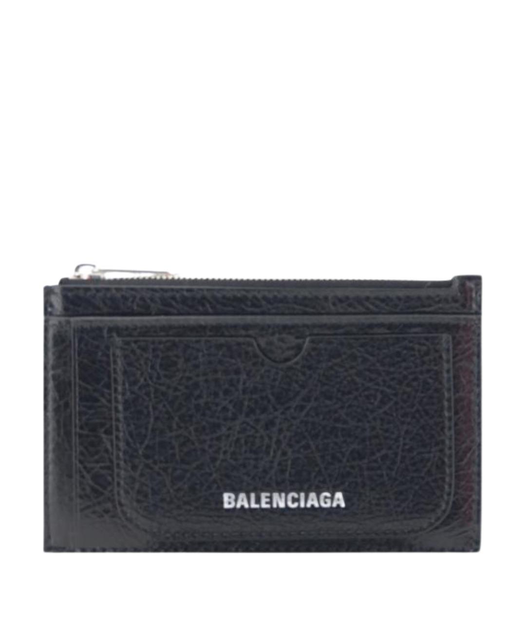 BALENCIAGA Черный кожаный кардхолдер, фото 1