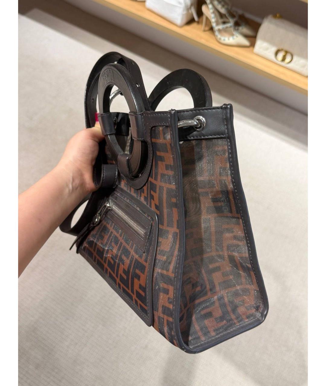 FENDI Коричневая сумка через плечо, фото 4