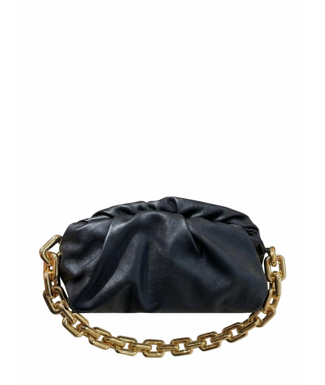 BOTTEGA VENETA Черная кожаная сумка через плечо, фото 1
