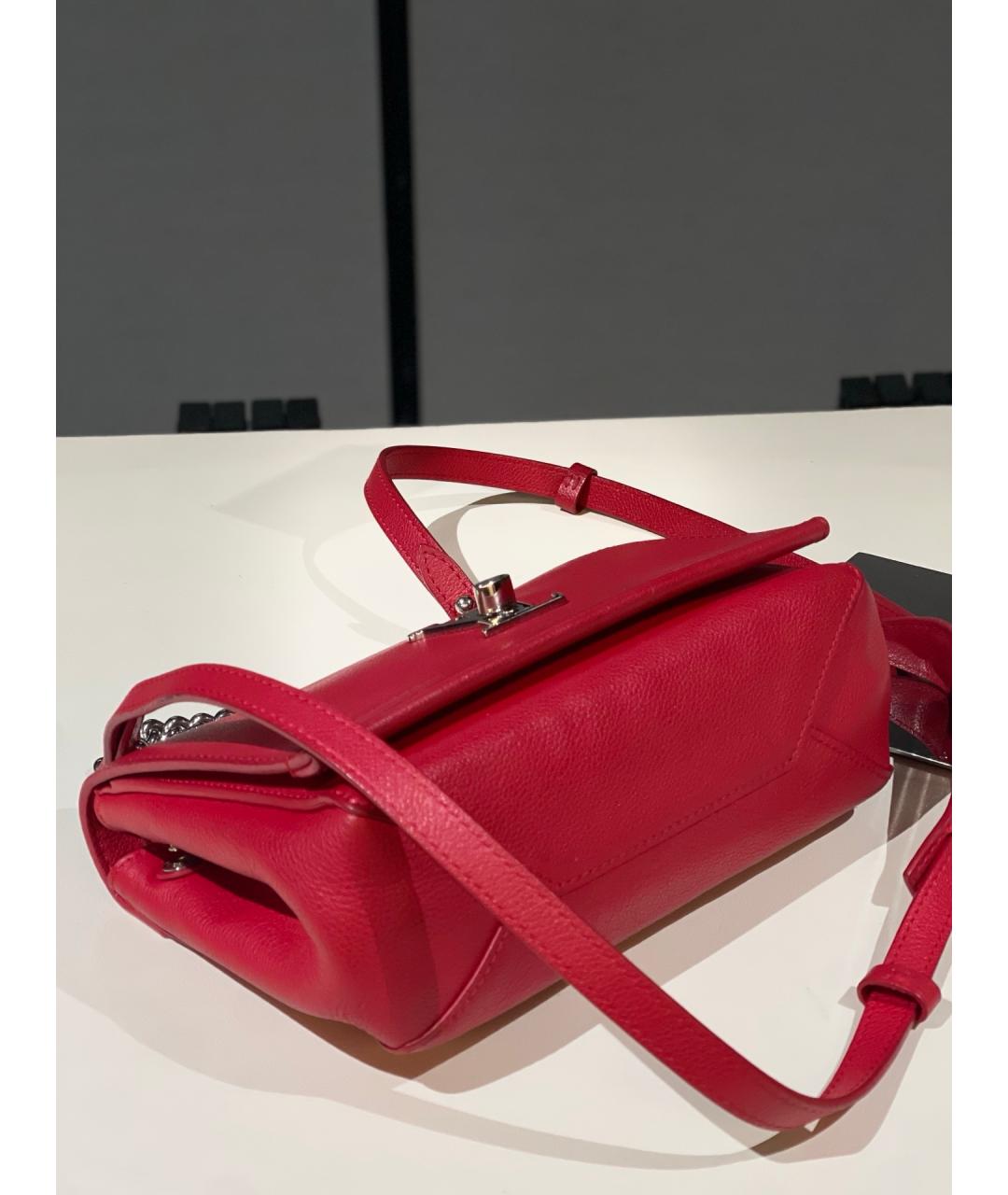 LOUIS VUITTON Красная кожаная сумка через плечо, фото 5