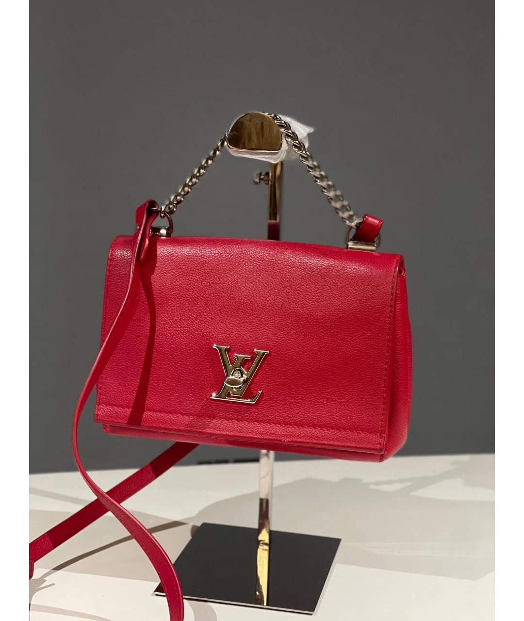 LOUIS VUITTON Красная кожаная сумка через плечо, фото 7