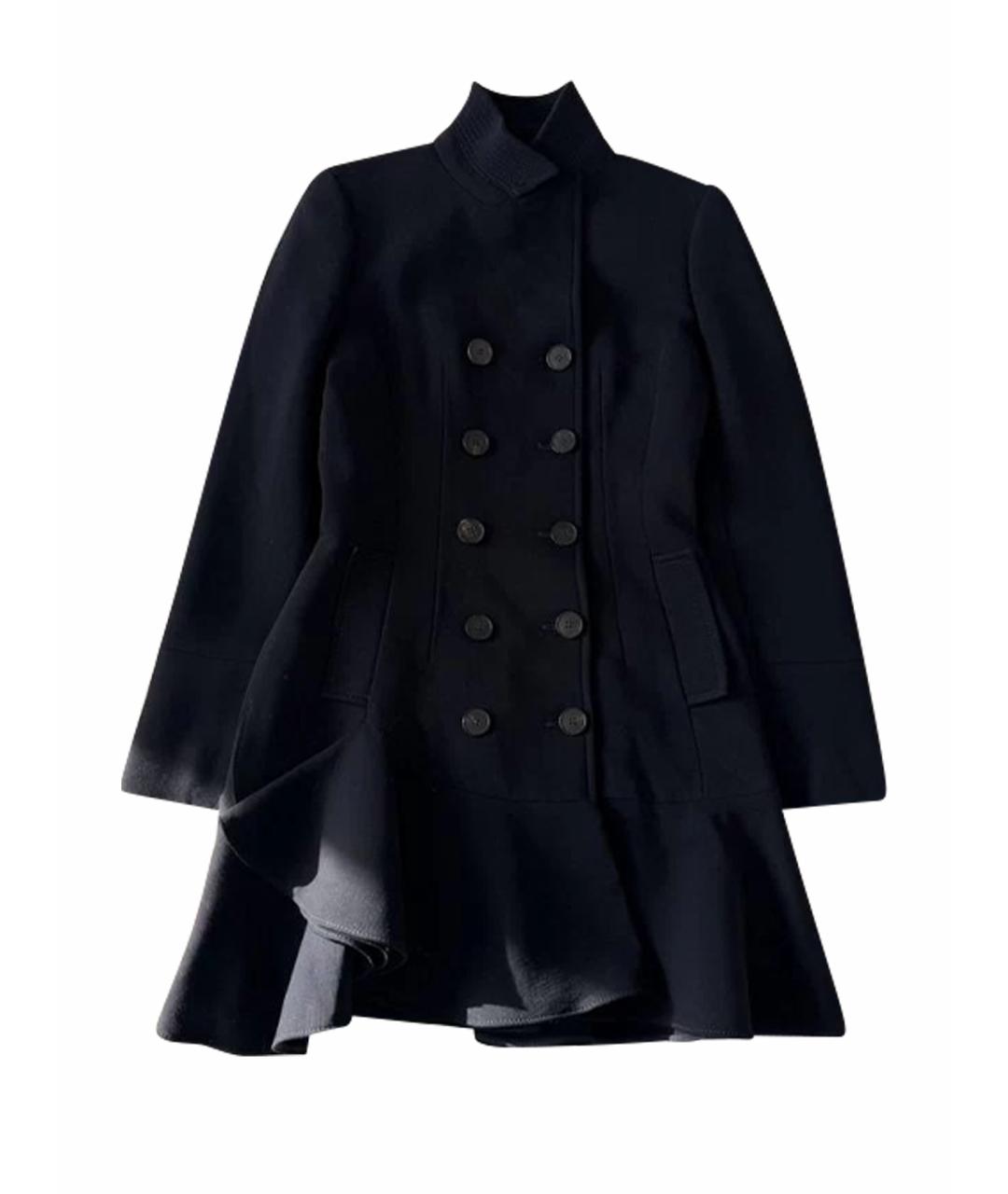 MCQ ALEXANDER MCQUEEN Черное шерстяное пальто, фото 1