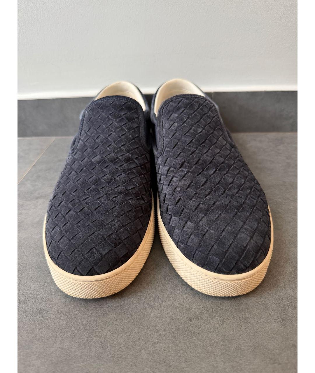 BOTTEGA VENETA Темно-синие замшевые лоферы, фото 2