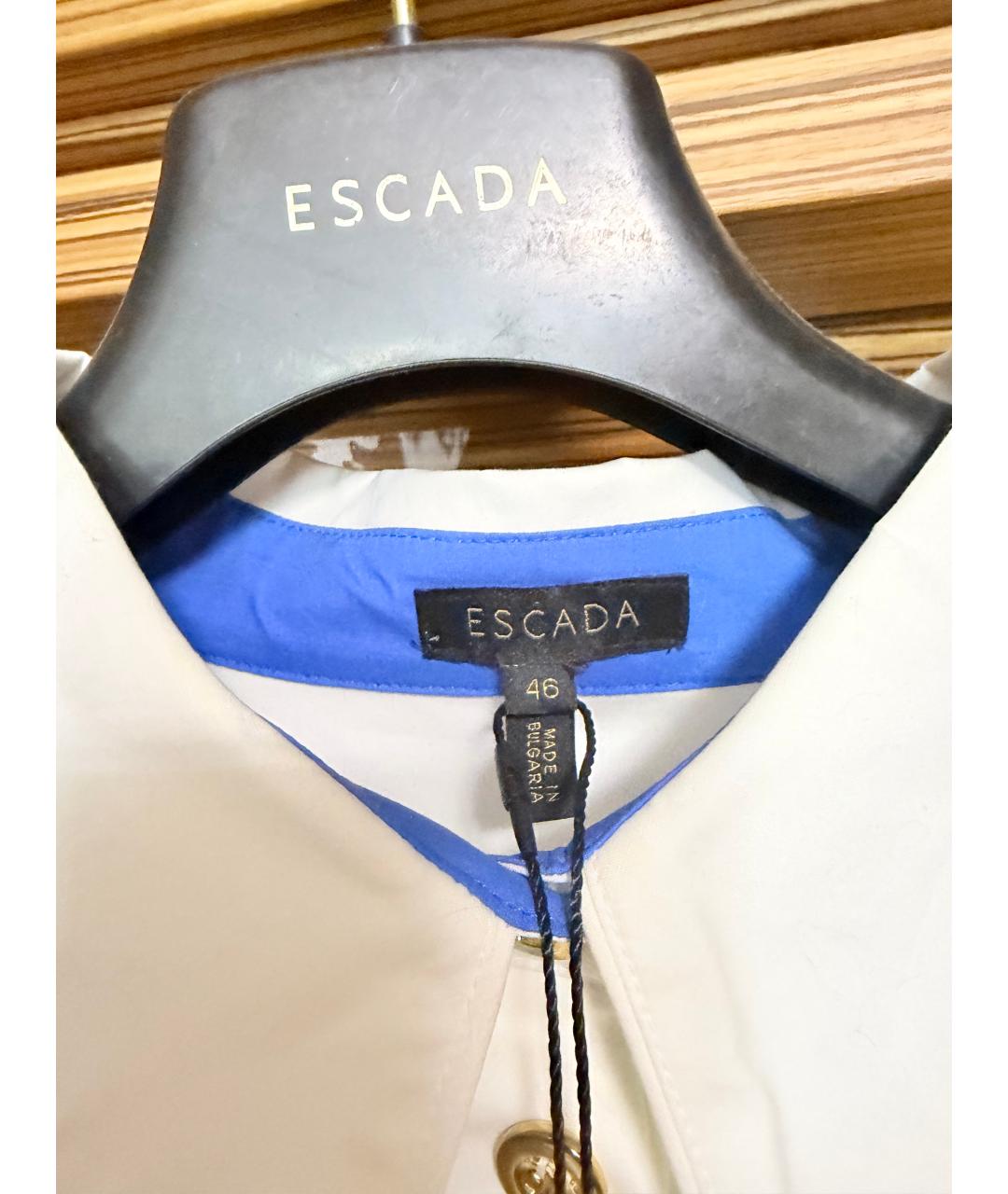 ESCADA Синий хлопко-эластановый костюм с брюками, фото 3