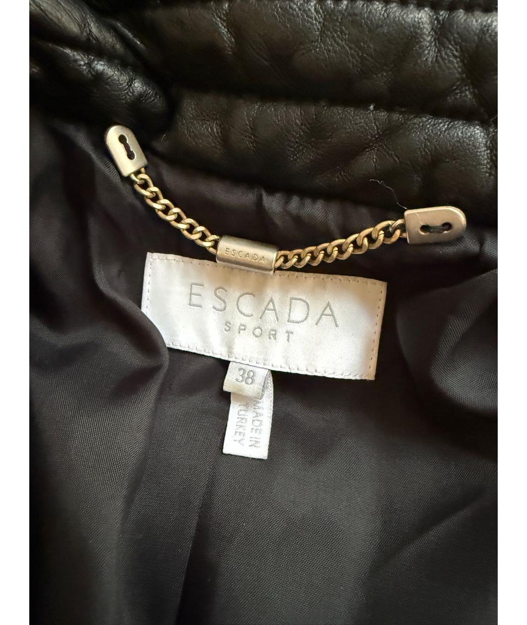 ESCADA Черная кожаная куртка, фото 2