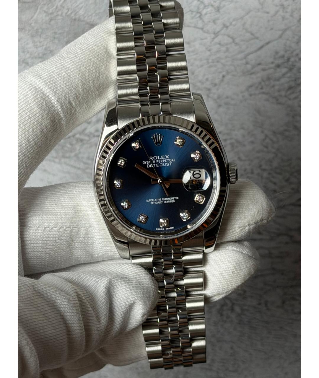 ROLEX Темно-синие часы, фото 2