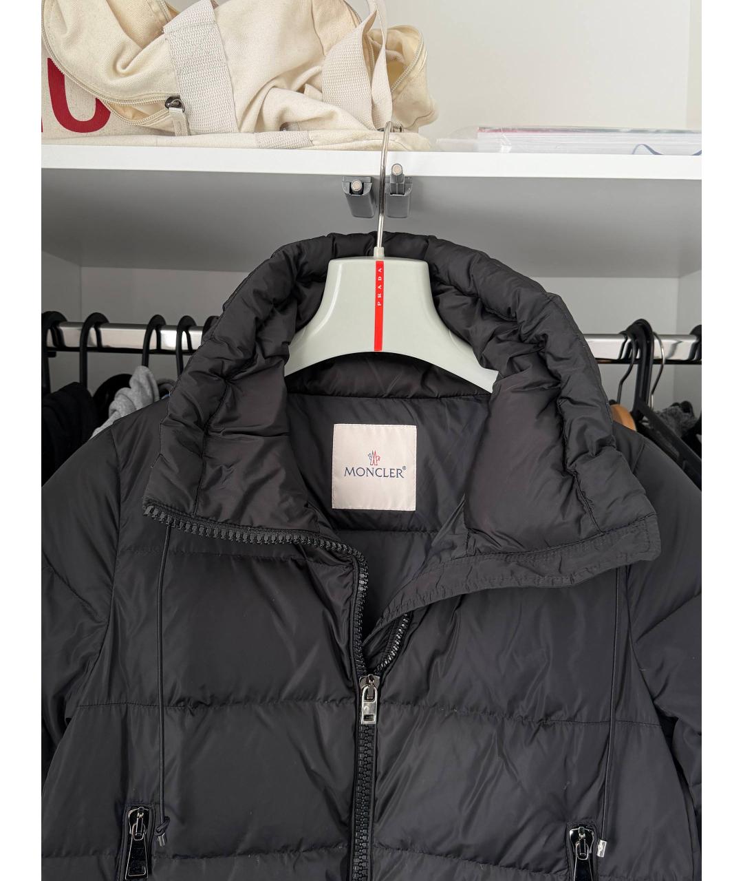 MONCLER Черный пуховик, фото 3