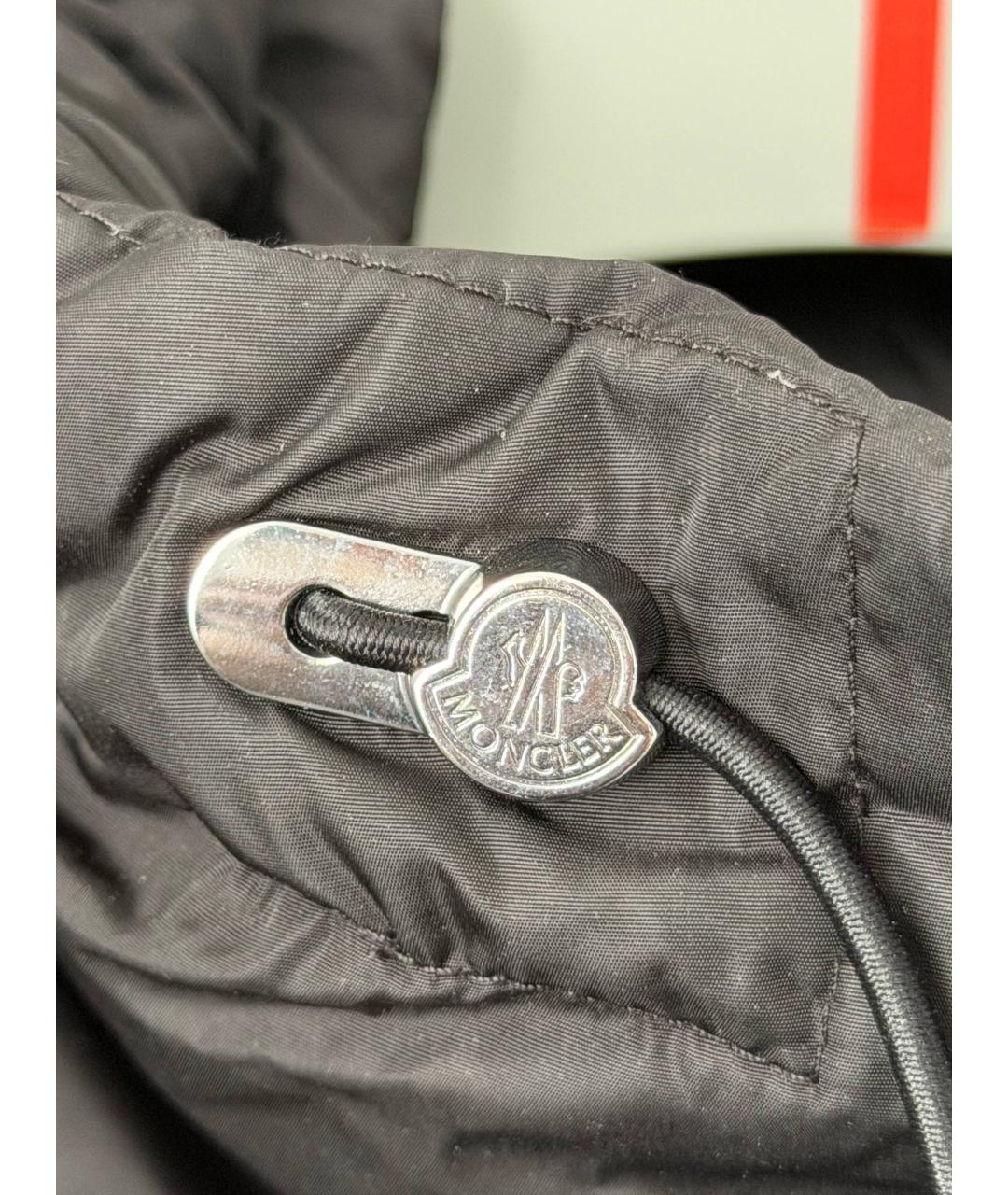 MONCLER Черный пуховик, фото 4