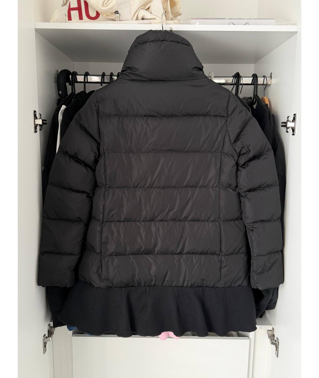 MONCLER Черный пуховик, фото 2