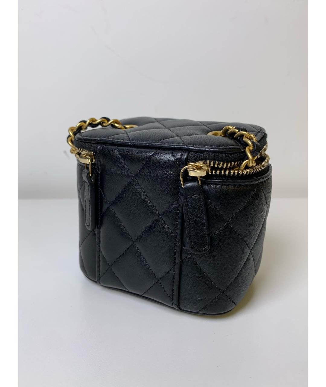 CHANEL Черная кожаная сумка через плечо, фото 4