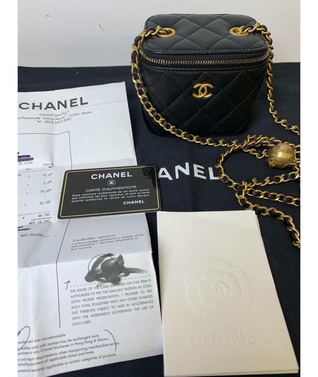CHANEL Черная кожаная сумка через плечо, фото 6