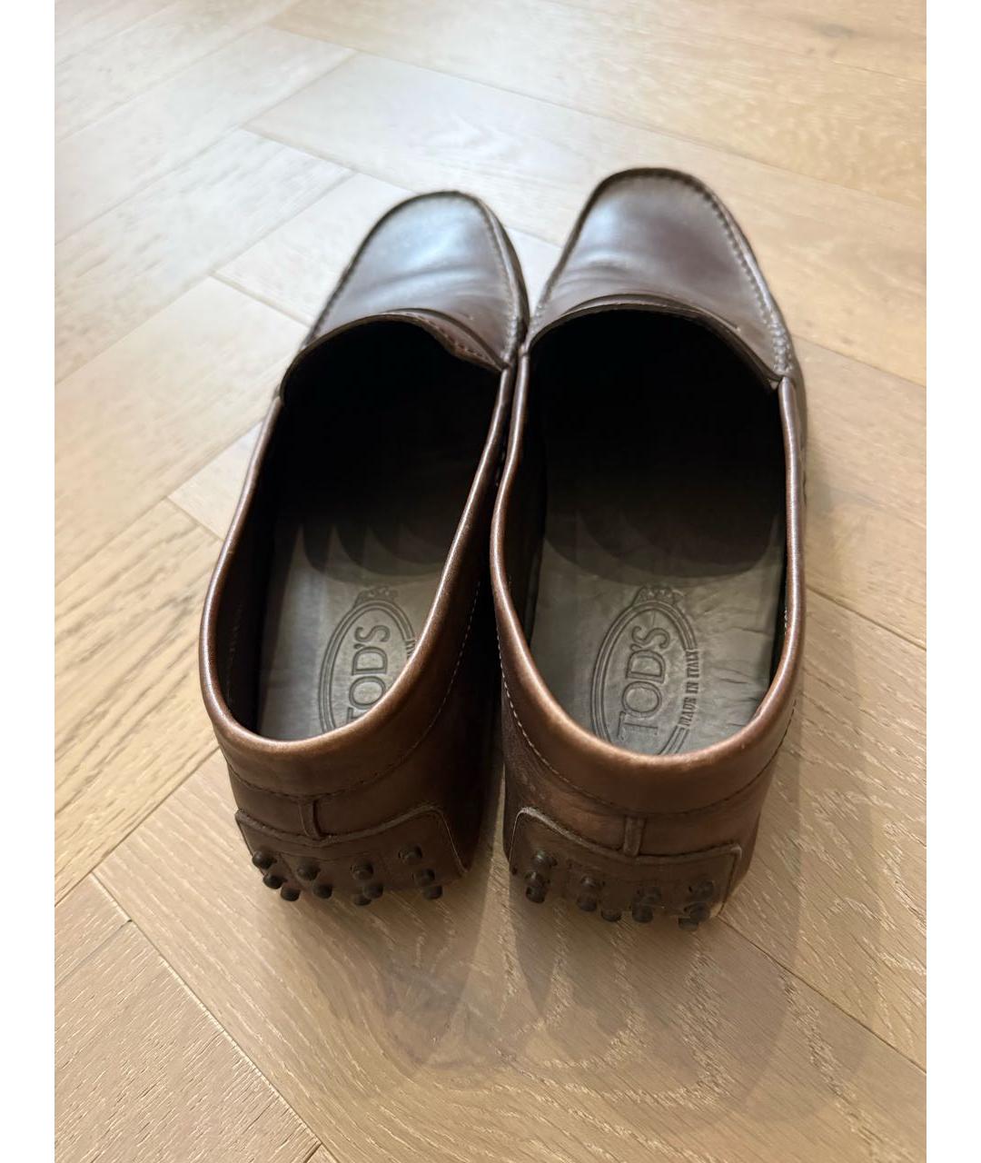 TOD'S Коричневые кожаные мокасины, фото 3
