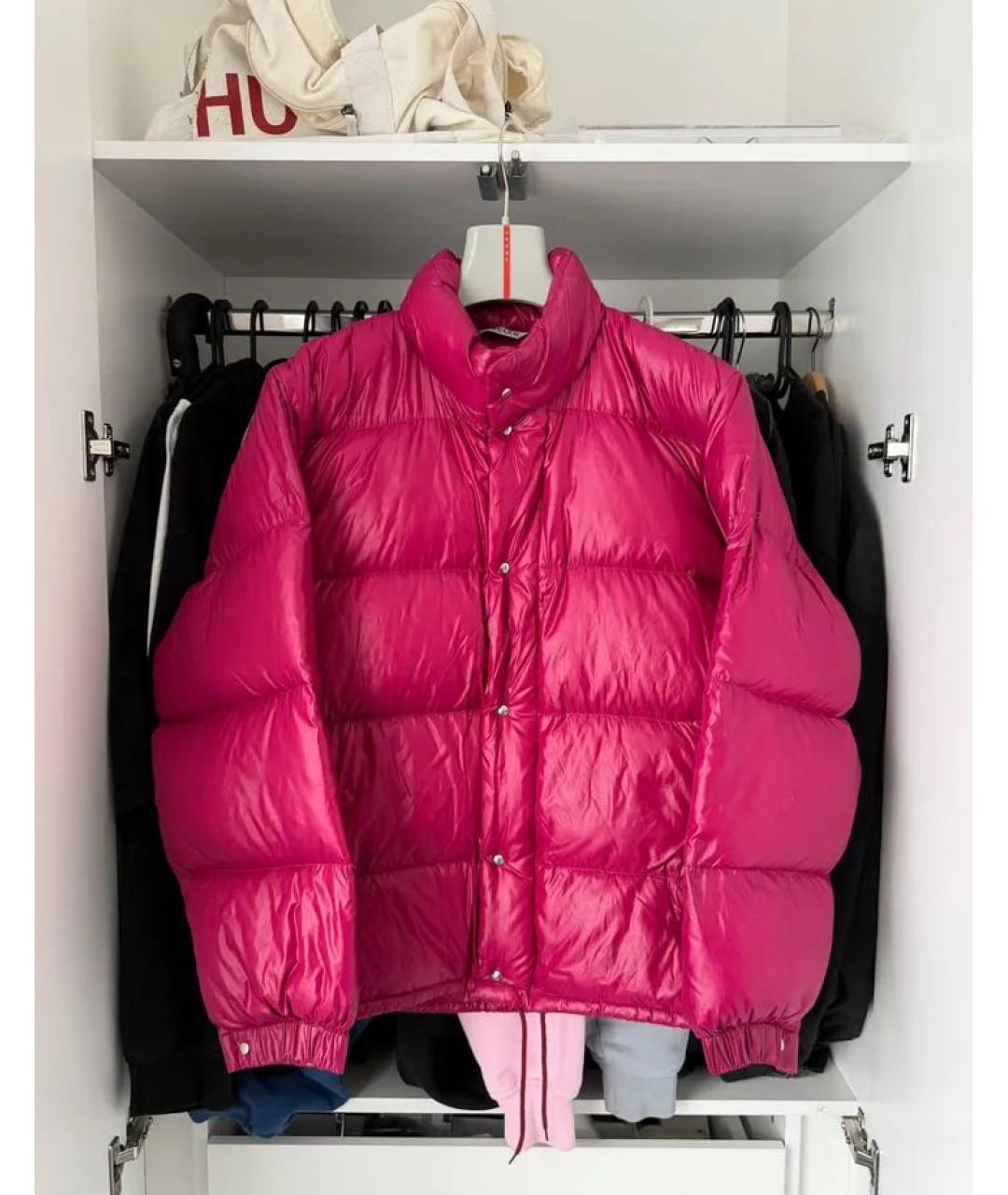 MONCLER GRENOBLE Розовый полиамидовый пуховик, фото 7